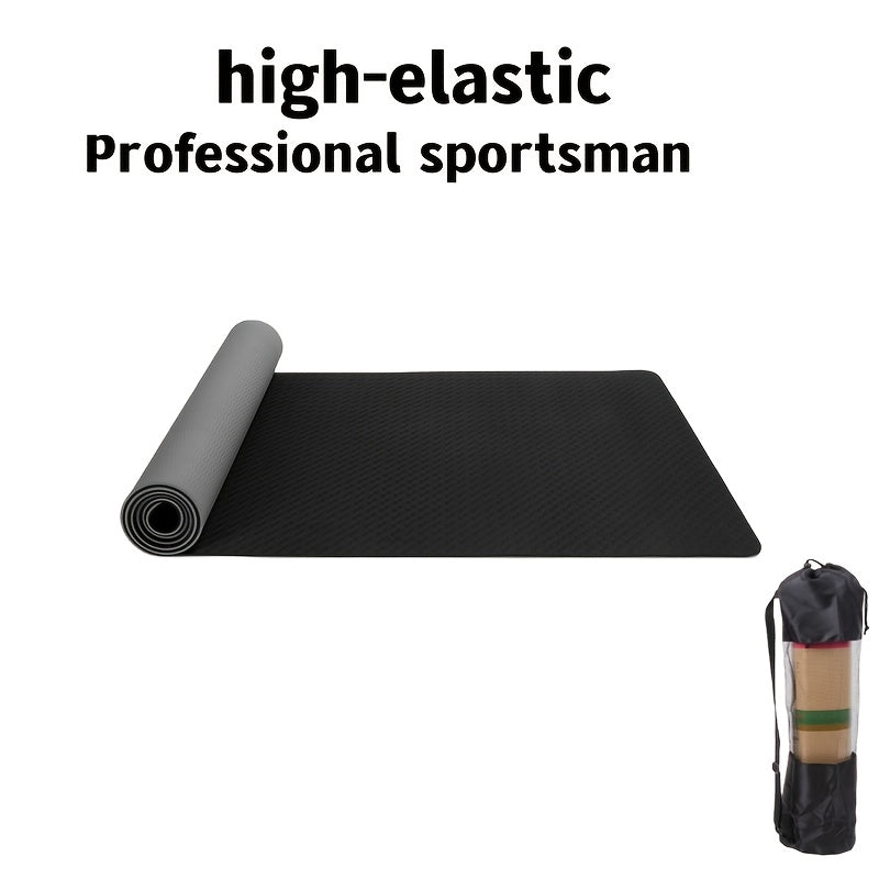 TPE Odorless Natural Rubber Yoga Mat Anti Slip Wear Resistant Exercise Mat