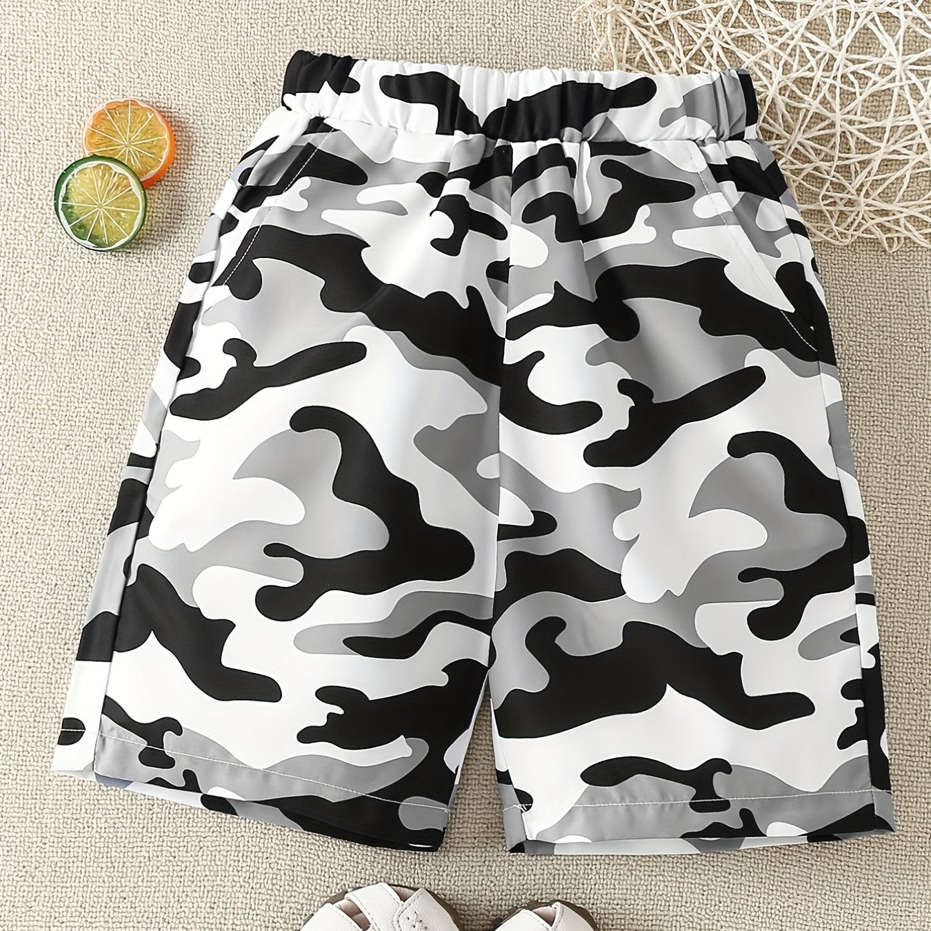 Boys Camo Casual Shorts Comfortable Breathable Kids Summer Clothes