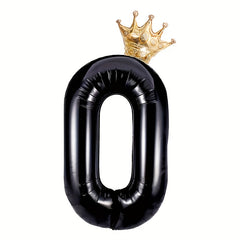 6 Cm Giant Number Crown Foil Balloon for Celebrations and Decorations