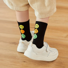 5 Pairs Kids Rainbow Crew Socks for Autumn Winter