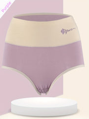Floral Pattern Colorblock Briefs 4pcs