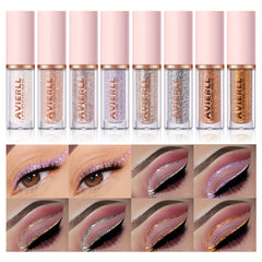 8 Colors Glitter Eyeliner Set Waterproof Easy to Apply
