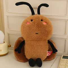Plush Roach Dolls 2pcs Soft Brown Cockroach Decorations Fun Gift