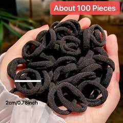 100pcs Colorful Hair Ties for Girls Ponytail Holder Hair Accessories