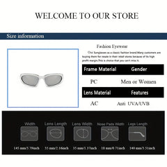 Y2K Mirror Lens Sunglasses Wrap Around Outdoor Glasses UV400