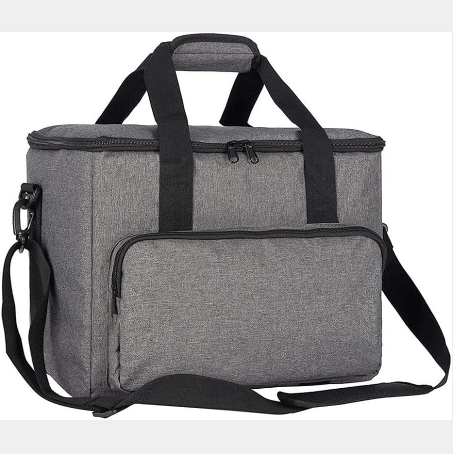 Large Waterproof Grey Cooler Bag Thermal Insulated Family Picnic Lunch Bag