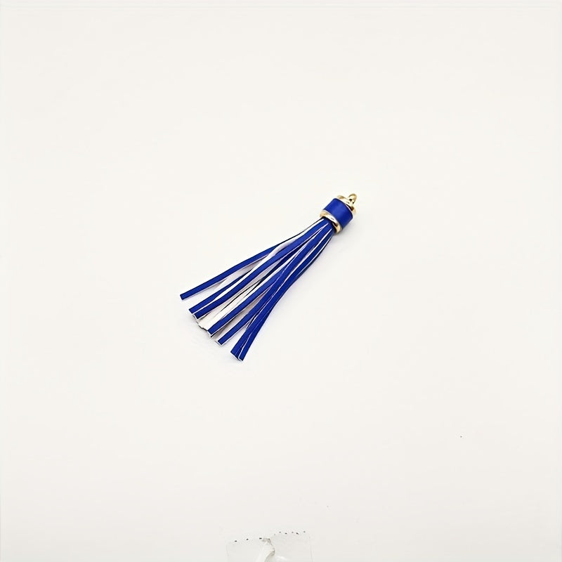 Random PU Leather Tassel Keychain Accessories Silicone Beads Bangle Tassel