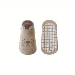 2 Pairs Kids Anti-Slip Walking Socks Breathable Comfy Children's Socks