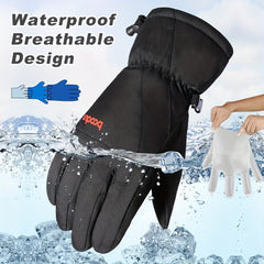 Waterproof Winter Gloves w/ Touchscreen - Ideal for Skiing & Outdoor Work