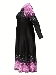Women's Plus Glitter Dot Print Maxi Dress