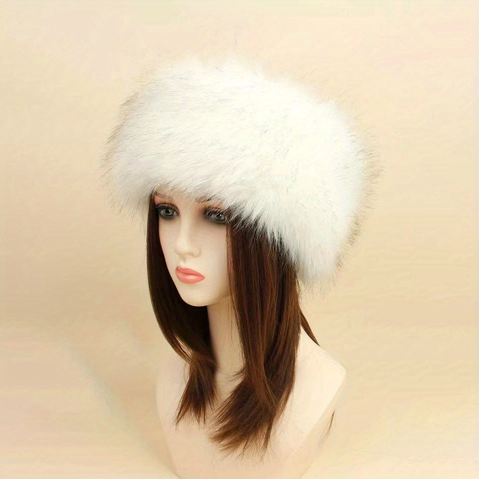 Faux Fur Headband Stretch Winter Ear Warmer Earmuff Ski Hat
