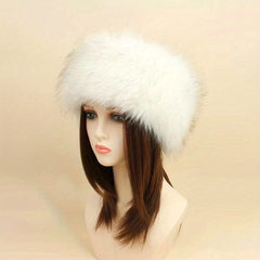 Faux Fur Headband Stretch Winter Ear Warmer Earmuff Ski Hat