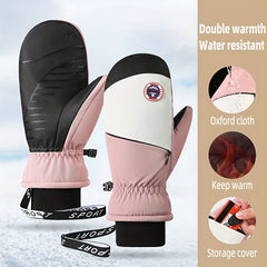 Unisex Ski Gloves Waterproof Windproof Coldproof Thickened Sports Gloves