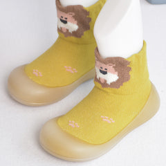 Boys Yellow Cartoon Print Indoor Sock Shoes Autumn & Winter