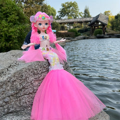 17 72inch Mermaid Doll Girl Toy Eyed Children's Princess Doll Wedding Dress Doll