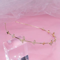 Faux Pearl Butterfly Head Hoop Bridal Hair Accessories