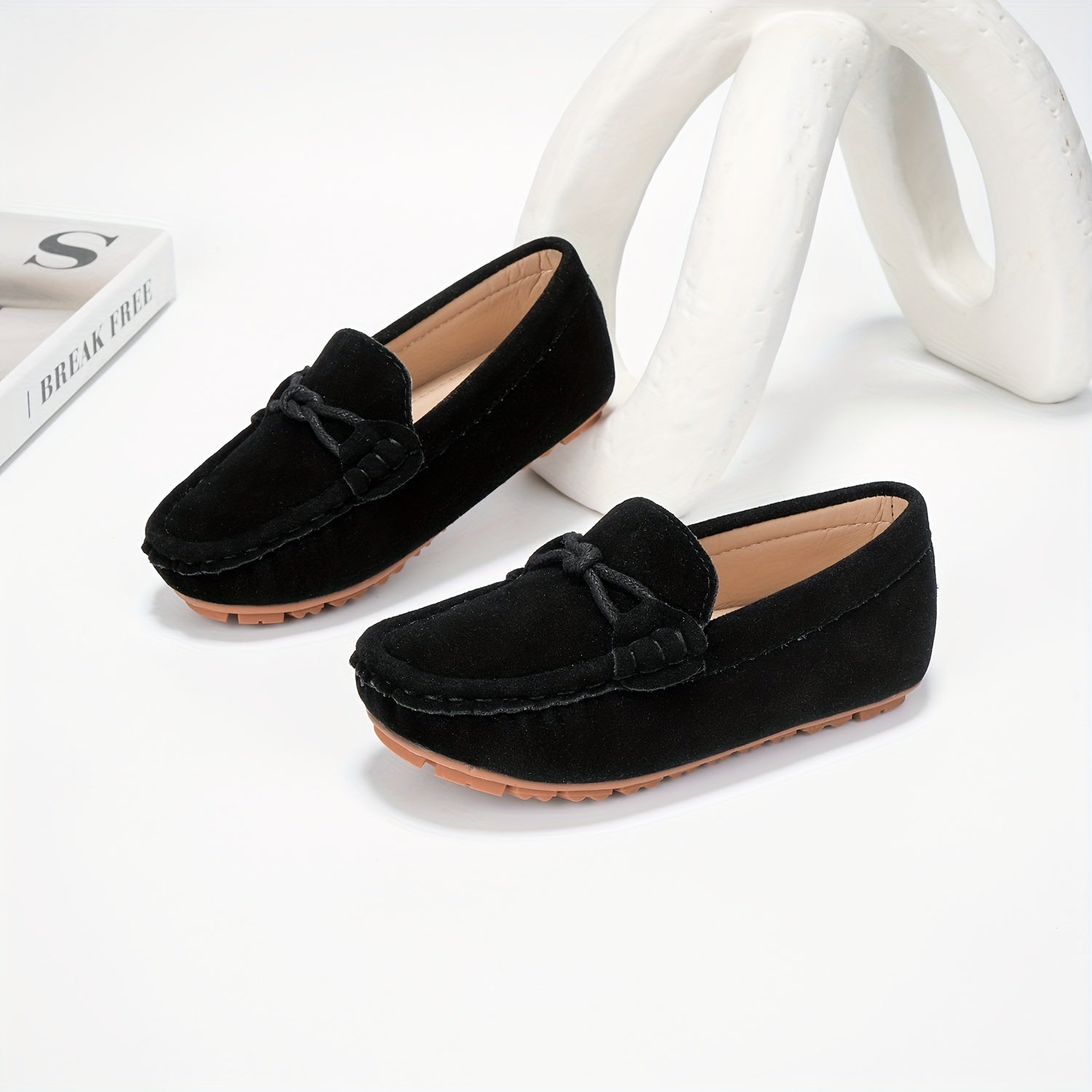 Boys Vintage Slip On Loafer Shoes Lightweight Comfortable Non Slip Shoes