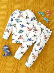 Boys Dinos Pajamas Set Long Sleeves Tops & Bottoms Comfort Cozy