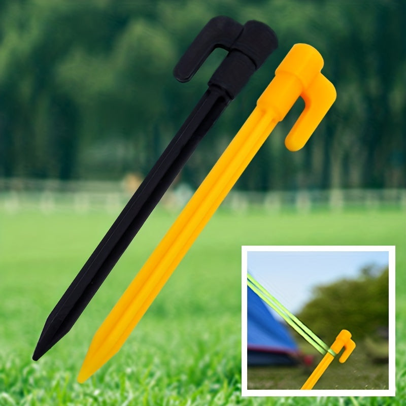 Heavy Duty Beach & Camping Tent Stakes - Windproof Plastic Nails
