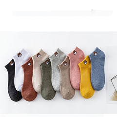 10 Pairs Teddy Bear Ankle Socks Low Cut Women's Stockings Hosiery