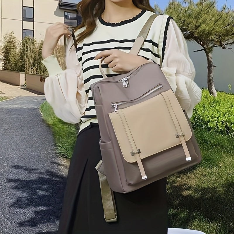 PU Leather Backpack Large Capacity Travel Bag For Outdoor Camping Hiking