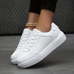Women's Solid Casual Skate Shoes Lightweight Low Top Sport Shoes