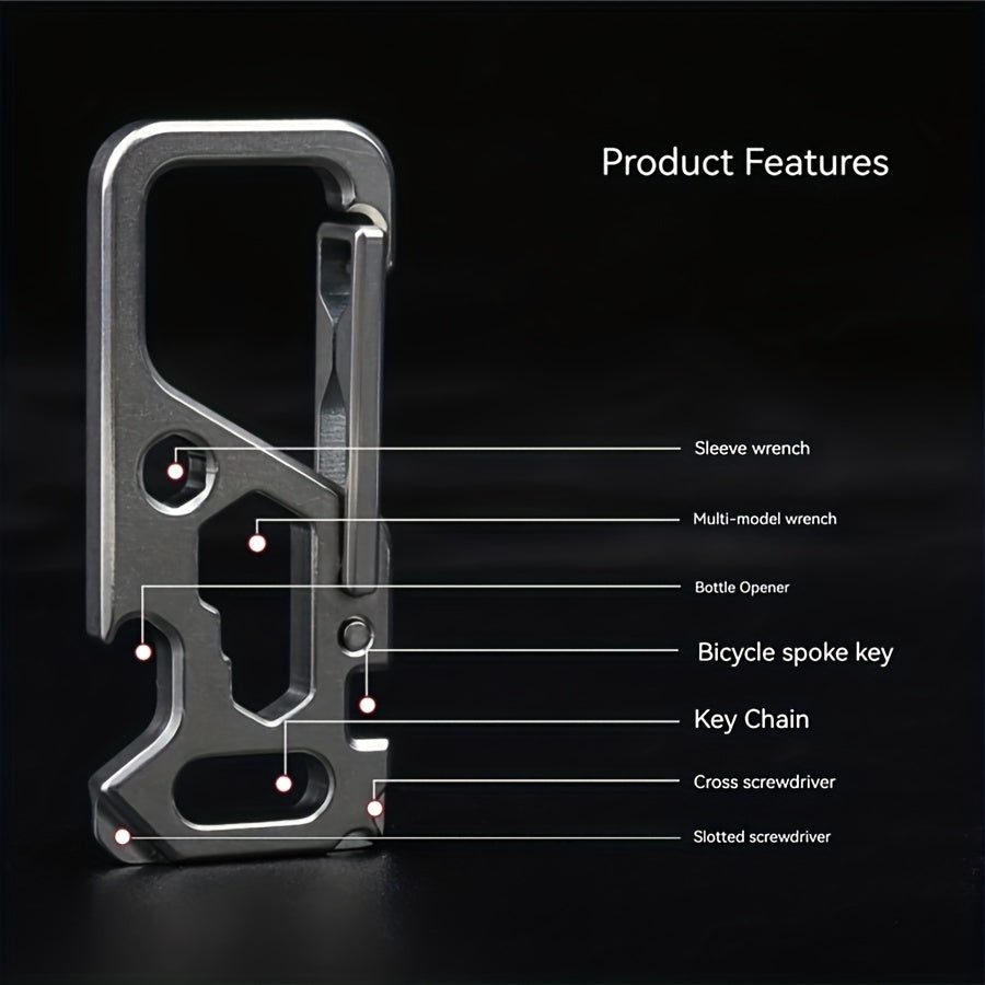 Titanium Alloy Hanging Buckle Keychain for Camping Travel