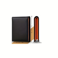 Men's RFID Leather Wallet Slim Card Slot Coin Pocket Money Clip