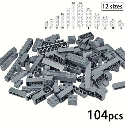 104pcs Mixed Building Blocks City Classic Creative Bricks Bulk Model Educational