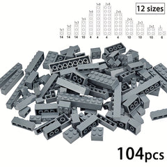 104pcs Mixed Building Blocks City Classic Creative Bricks Bulk Model Educational