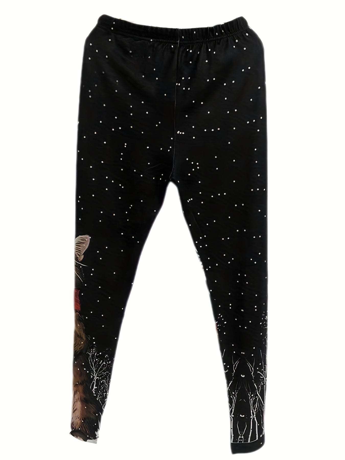 Cat Print High Waist Leggings Women's Clothing