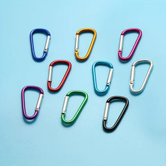 10pcs Mini Carabiner Keychains for Outdoor Camping & Daily Use