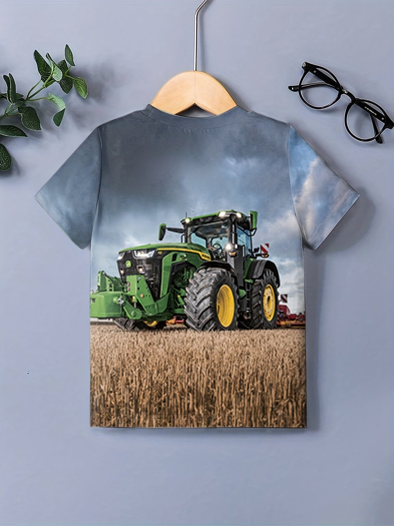 Youth Car Tractor 3D Print T Shirt Hip Hop Street Wear Tee