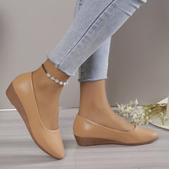 Women's Wedge Heeled Shoes Point Toe Lightweight Walking Shoes