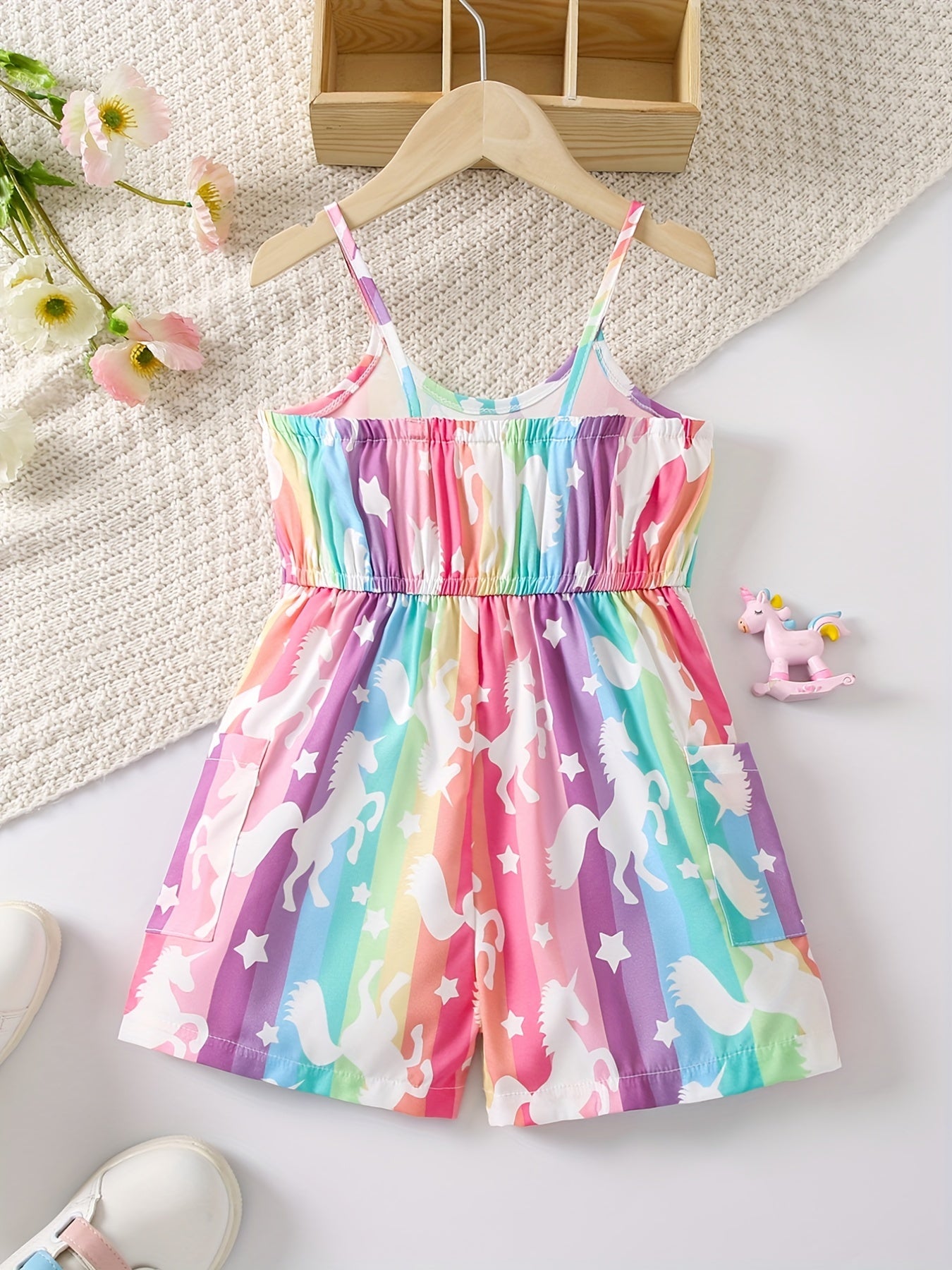 Girls' Unicorn Print Cami Jumpsuit