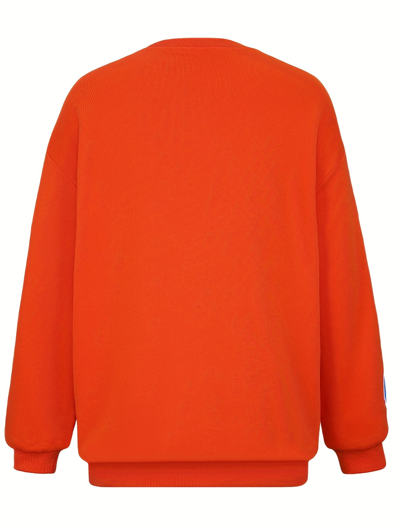 Sports Top Women's Plus Letter Print Sweatshirt