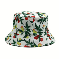 Fruit Pattern Print Bucket Hat Outdoor Sun Hat For Men And Women