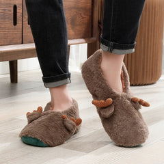 Men's Cartoon Plush Indoor Slippers Christmas