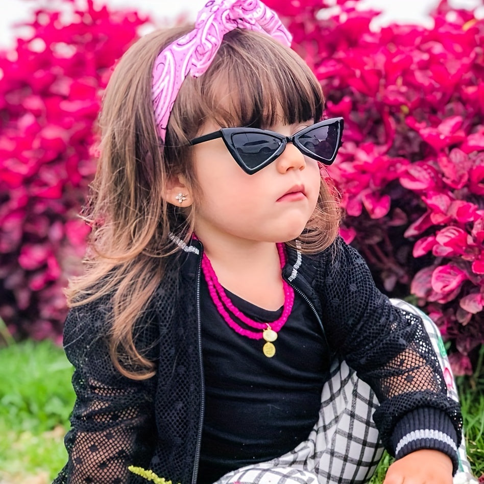Y2K Triangle Frame Sunglasses Sun Protection for Girls