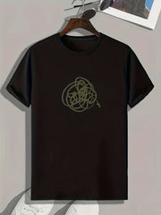 Graffiti Print Men's Graphic T-shirt for Summer
