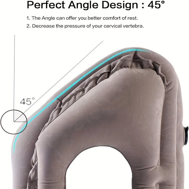 Inflatable Travel Pillow for Airplane Car Office - Sleep Comfortably Anywhere