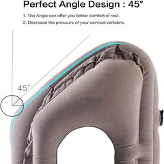 Inflatable Travel Pillow for Airplane Car Office - Sleep Comfortably Anywhere