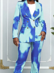 Tie Dye Blazer & Jogger Pants Set