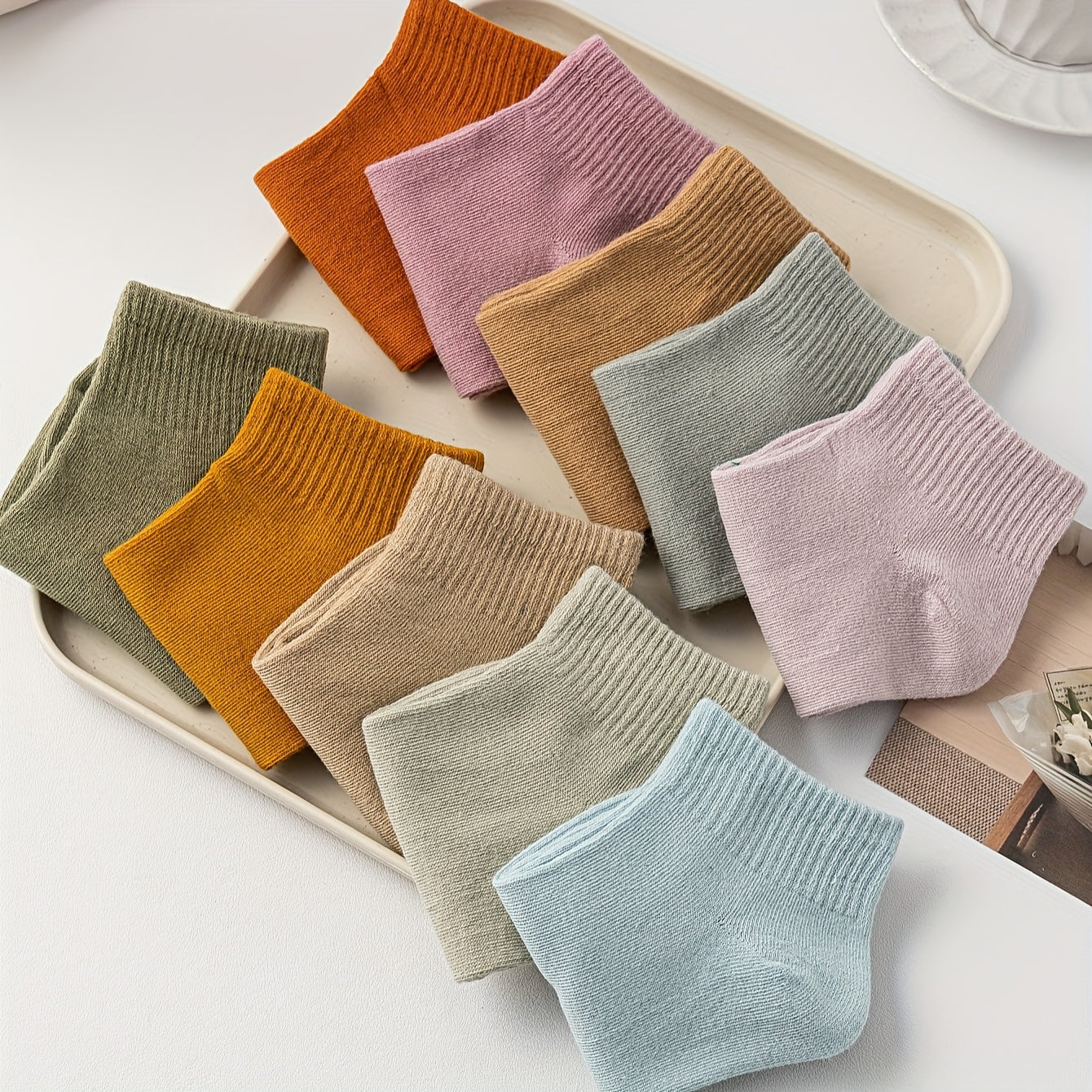 10 Pairs Comfy Breathable Short Sports Socks Women Stockings