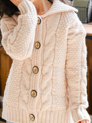 Girls' Thick Button Up Sweater Cardigan Knitwear for Fall Winter Christmas