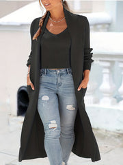 Ribbed Cami Crop Top & Overcoat Set