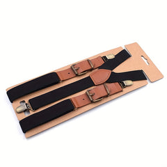 British Retro Elastic Suspenders Clip Men's And Women's Suspenders