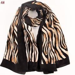 Leopard Print Scarf Autumn Winter Shawl Headband Bandana Turban