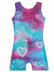 Starry Night Gymnastics Suit for Girls