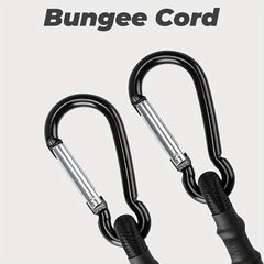 4pcs Bungee Cord Carabiner Hook Heavy Duty Straps Elastic Rope Outdoor